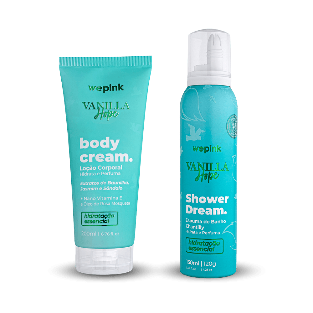 Kit Shower Dream Espuma de Banho + Body Cream Vanilla Hope - Wepink